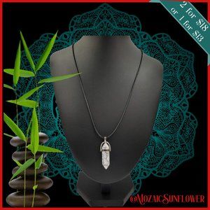 Handcrafted Howlite Pendant Leather Cord With Extension Chain Unisex